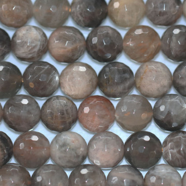 BeauMonde Bijoux - Pierre du soleil 10 mm environ perle ronde grise facettée A Afrique du Sud