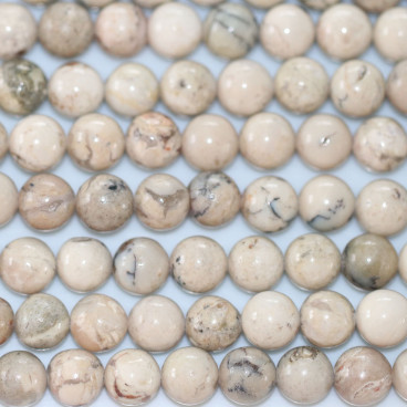 BeauMonde Bijoux - Opale beige 6 mm perle ronde A Afrique