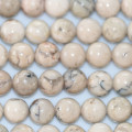 Opal 10 mm round beige bead Africa
