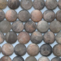 Pierre du soleil 10 mm environ perle ronde grise mat A Afrique du Sud