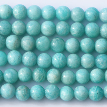 BeauMonde Bijoux - Amazonite 6/6.3 mm environ perle ronde A+ Afrique