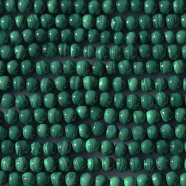 BeauMonde Bijoux - Malachite 4/4.3 mm environ perle ronde AA Congo