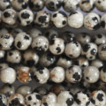 Jaspe dalmatien 4/4.7 mm environ perle ronde A Afrique