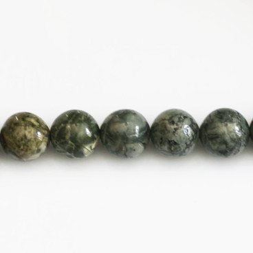 BeauMonde Bijoux - Jaspe 10 mm perle ronde vert Madagascar