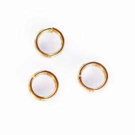 Anneau double 6 mm acier inoxydable doré