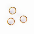 Anneau double 6 mm acier inoxydable doré - BeauMonde Bijoux