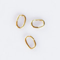BeauMonde Bijoux - Anneau 4,2x6,3 mm environ ovale acier inoxydable doré 304