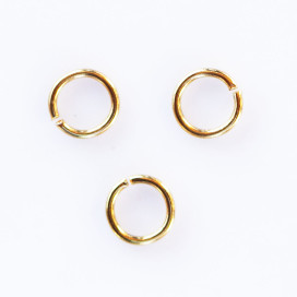 Anneau 6 mm acier inoxydable doré (fil de 1 mm)