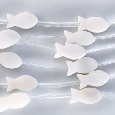 Mother-of-pearl 6X12 mm fish - BeauMonde Bijoux