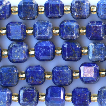 BeauMonde Bijoux - Lapis lazuli 6x6mm environ carré taillé facetté Afghanistan