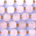 Quartz rose 6x6mm environ carré taillé facetté Madagascar - BeauMonde Bijoux