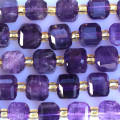 Améthyste carré taillé 6x6mm environ Brésil