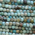 Natural turquoise 4x4 mm stabilized faceted square China