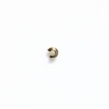 Perle escargot 3.5x4x2 mm environ (cache nœud), acier inoxydable doré - BeauMonde Bijoux