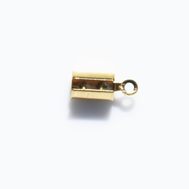 Serre fil 5x11.5 mm environ, avec anneau, acier inoxydable doré - BeauMonde Bijoux