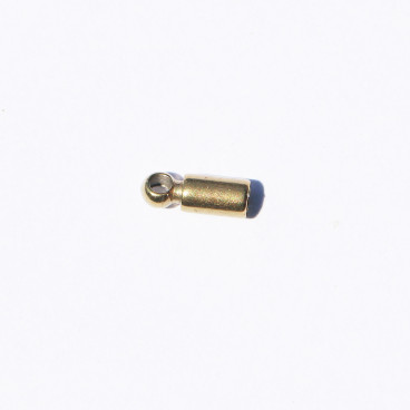 Serre fil arrondi 3x7.5 mm environ, avec anneau, acier inoxydable doré - BeauMonde Bijoux