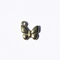 Papillon 6.5x8.5 mm environ, avec anneau sur côté, acier inoxydable doré - BeauMonde Bijoux