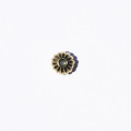 Rondelle striée 6 mm environ, trou de 1.4 mm environ, acier inoxydable doré