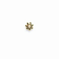 Mini rondelle fleur 4 mm environ, trou de 1.15 mm environ, acier inoxydable doré