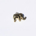 Eléphant 10.5x16.8 mm environ, épaisseur 6.7 mm environ, avec anneau, acier inoxydable doré - BeauMonde Bijoux