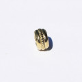 Rondelle lisse/granulation 5.4x9.4 mm environ, diamètre trou 4.9 mm environ acier inoxydable doré
