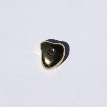 Rondelle irrégulière 7.5x8.2 mm environ, trou de 1.3 mm environ, acier inoxydable doré - BeauMonde Bijoux