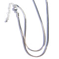Chaine serpent carré 1.6mm environ longueur 50 cm environ + chainette d'extension acier inoxydable doré 304