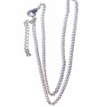 Chaine jaseron 1mm longueur 50 cm environ + chainette d'extension acier inoxydable
