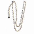 Chaine ovale 2.4x4mm environ longueur 45 cm environ + chainette acier inoxydable doré 304