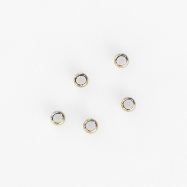 BeauMonde Bijoux - Perles à écraser 2mm environ acier inoxydable doré 304