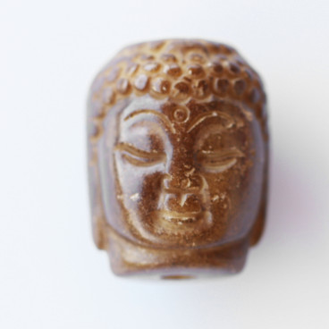 Jade retraité 28x22 mm tête de bouddha ronde - BeauMonde Bijoux