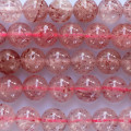 Quartz strawberry 6 mm perle ronde A Brésil