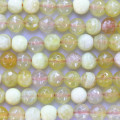Agate jaune mixte 6 mm environ facettée (agate chauffée)