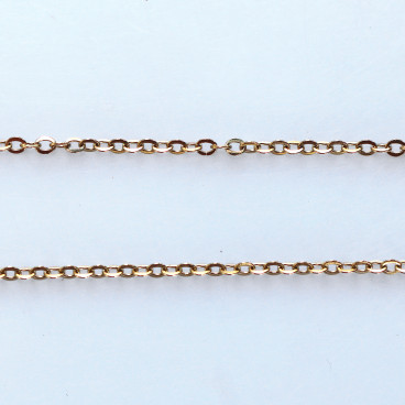 Chaine fine 1.7mm environ en acier inoxydable doré 316 vendue au mètre - BeauMonde Bijoux