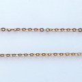 Chaine fine 1.7mm environ en acier inoxydable doré 316 vendue au mètre