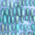 Amazonite 7.6x7.9/10x13.5 mm +/- environ chips plat Afrique