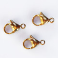 Fermoir mousqueton 12 mm acier inoxydable doré - BeauMonde Bijoux