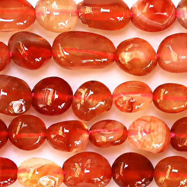Carnelian nugget irregular about 3x4/5x7 mm Madagascar - BeauMonde Bijoux