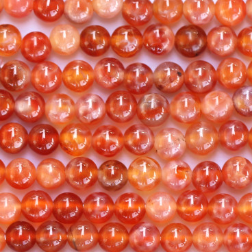 BeauMonde Bijoux - Agate de feu 4 mm perle ronde A (peau de serpent) Brésil