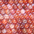 Agate fire 6 mm pearl round Brazil