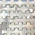 Nacre 8x8 mm environ croix blanche Indonésie