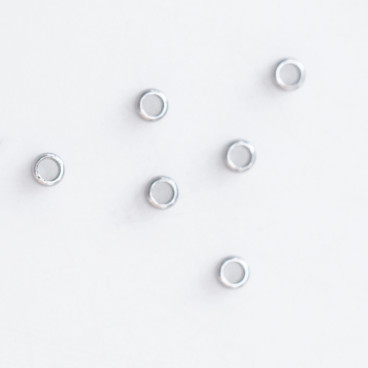 Perle à écraser 2 mm acier inoxydable 304 - BeauMonde Bijoux