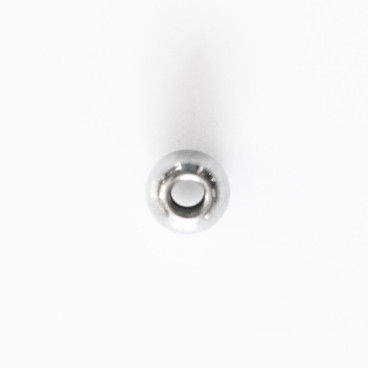 Perle 4 mm environ acier inoxydable trou 1.5mm environ (peut servir de Cache nœud) - BeauMonde Bijoux