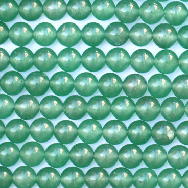 Aventurine 6/6.3 mm environ perle ronde mat médium A Brésil - BeauMonde Bijoux