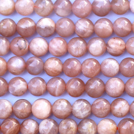 Sun stone mixed 6 mm round pearl
