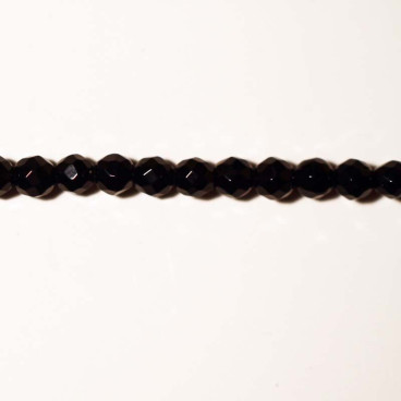 BeauMonde Bijoux - Agate noire 4 mm perle facetée