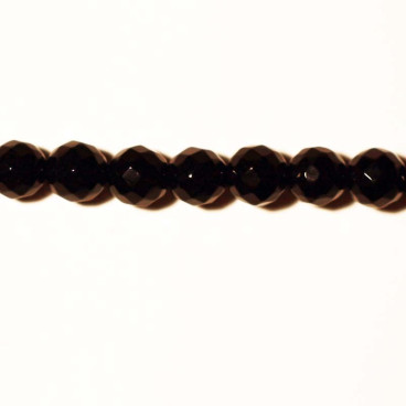 BeauMonde Bijoux - Agate noire 6 mm perle facetée
