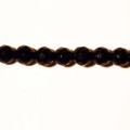 Agate noire 6 mm perle facetée