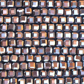 Hématite argentée 2.8x2.8mm environ carré facetté Chine - BeauMonde Bijoux