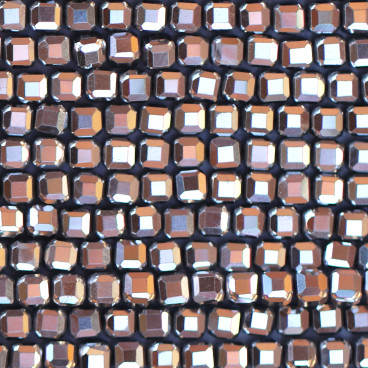 Hématite argentée 2.8x2.8mm environ carré facetté Chine - BeauMonde Bijoux